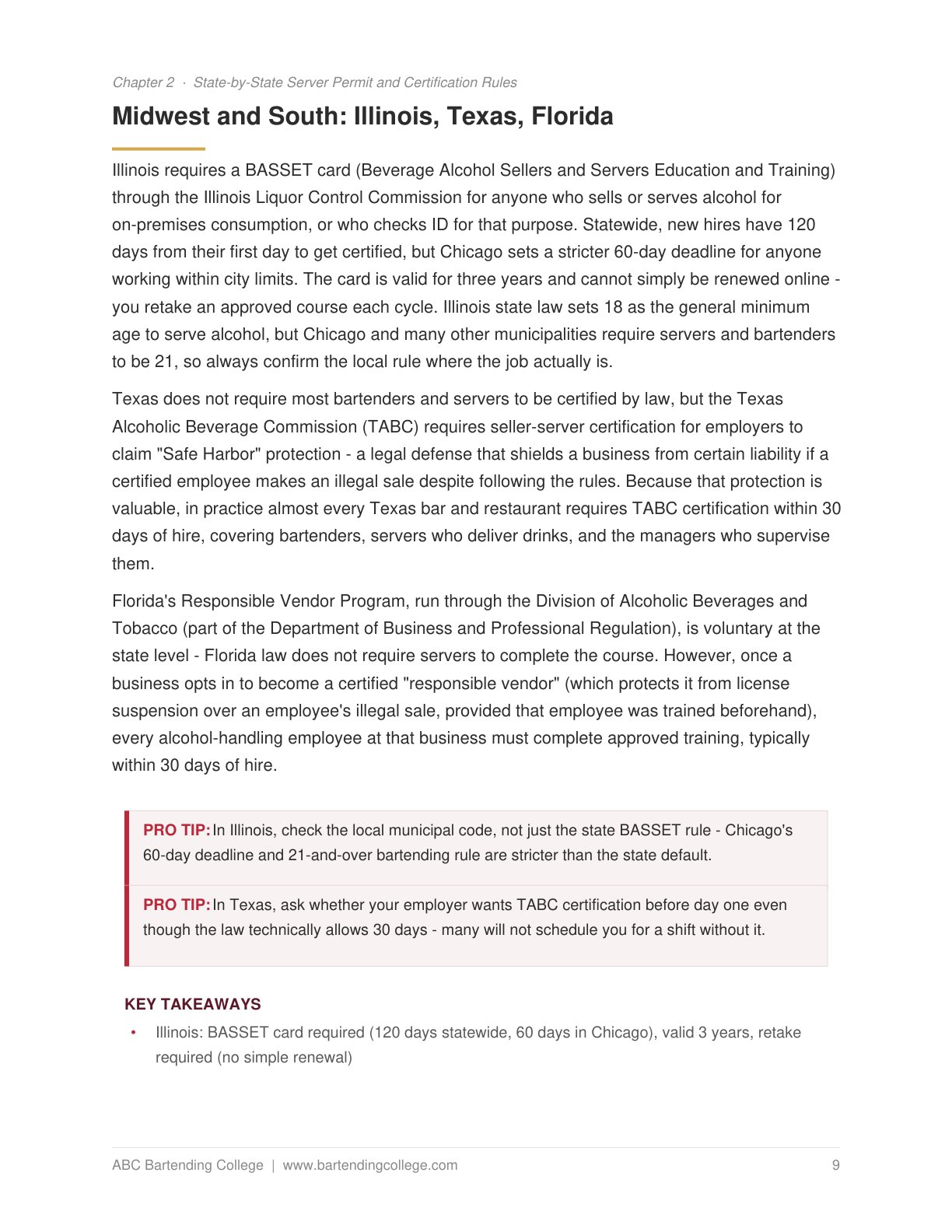 Bartending License & Certification Guide (2026) preview page 2